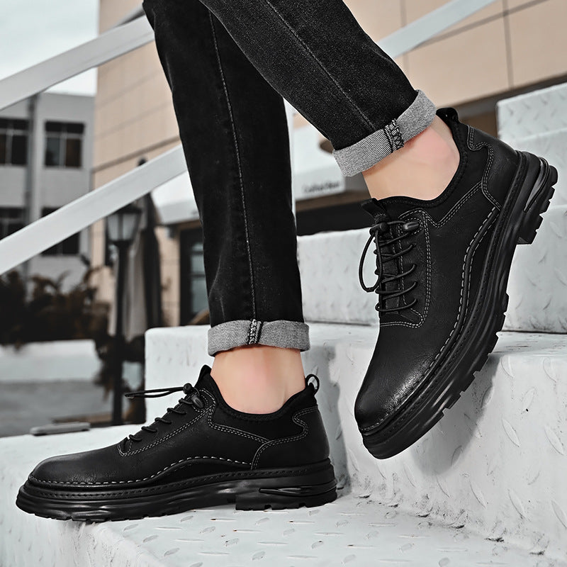 Sarah Express Casual Leather Loafers with Toggle Lacing