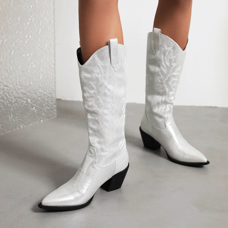 Tall Embroidered Sequin Western Boots – product detail alternate view 3