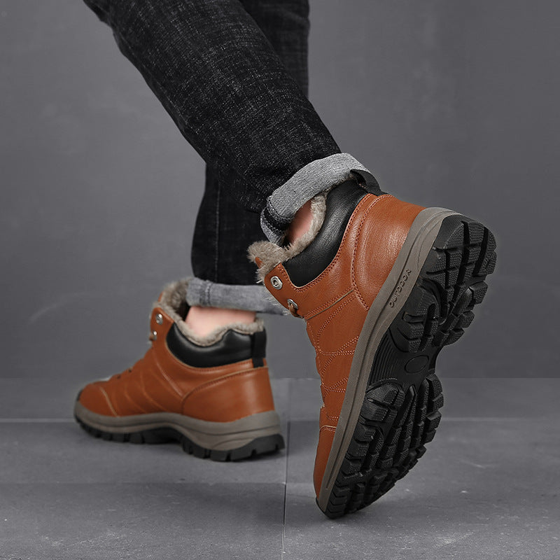 Sarah Express Men's Warm Plush Lined Winter Boots
