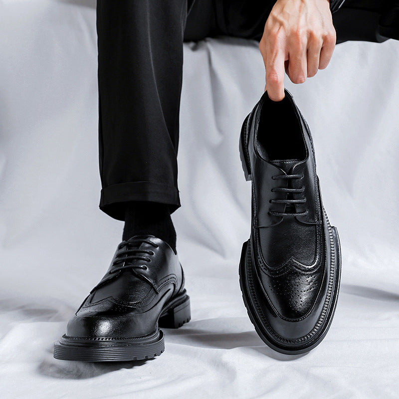 Sarah Express Casual Brogue Platform Leather Shoes
