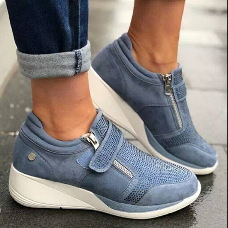 Sarah Express Rhinestone Canvas Platform Mary Jane Sneakers