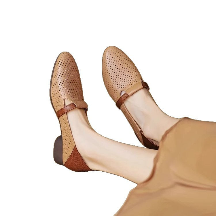 Sarah Express Color-Block Pointed Toe Low-Heel Pumps