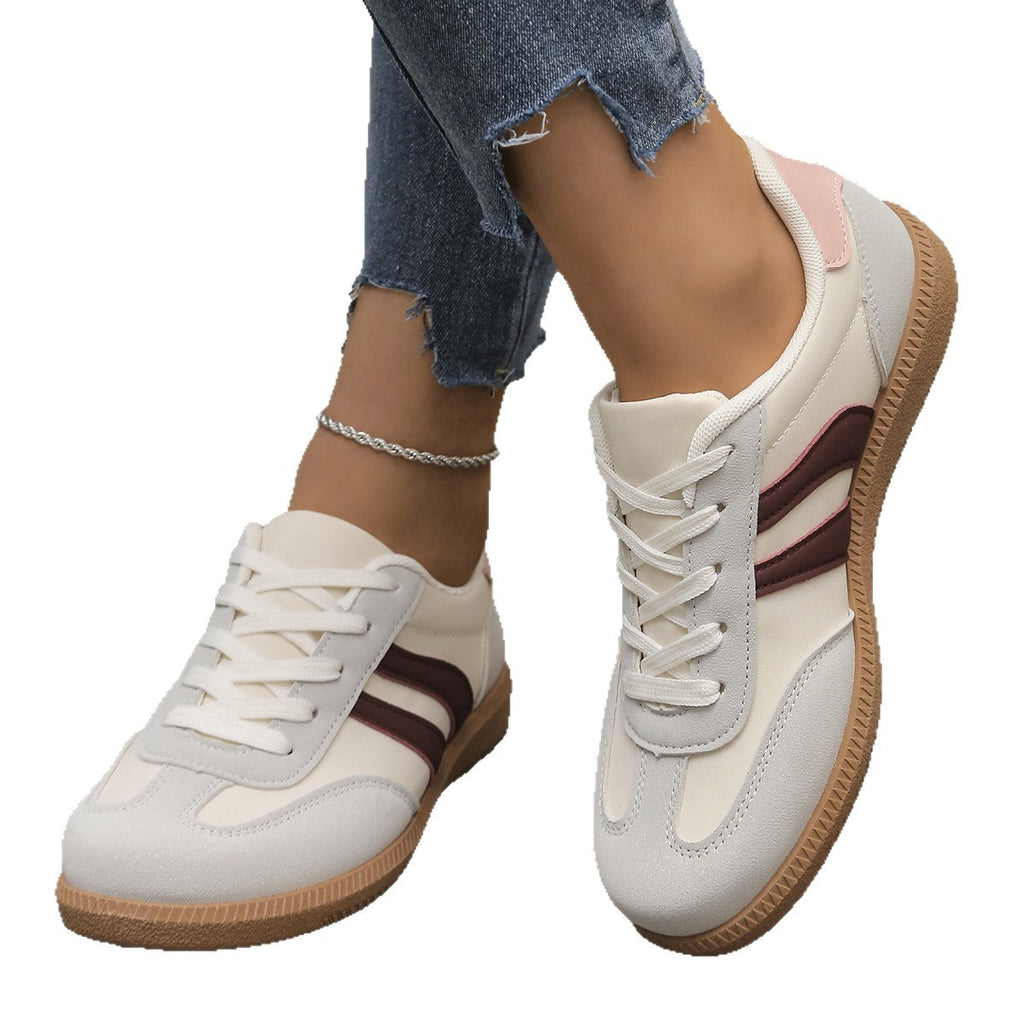 Sarah Express Retro Color-Block Low-Top Training Sneakers