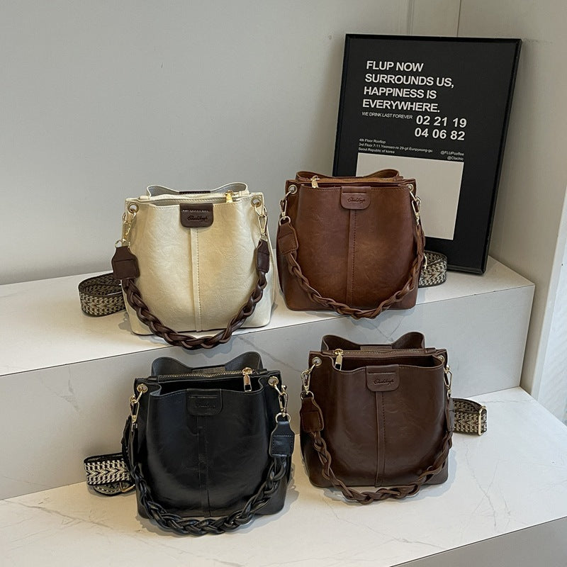 Sarah Express Structured PU Leather Crossbody Underarm Tote