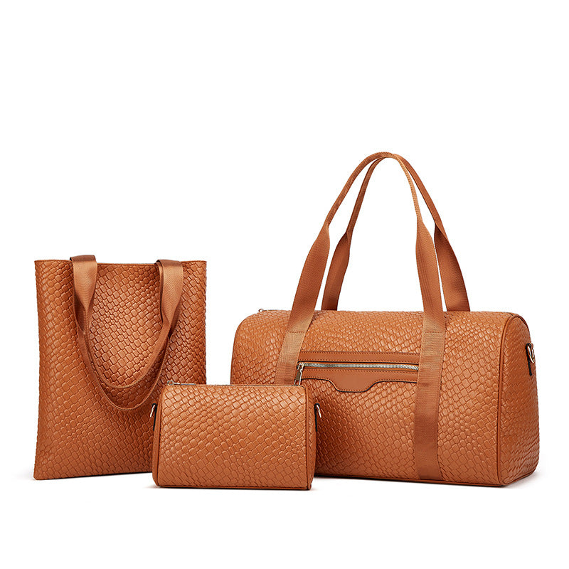 Sarah Express Woven Three-Piece Business Travel Bag Set