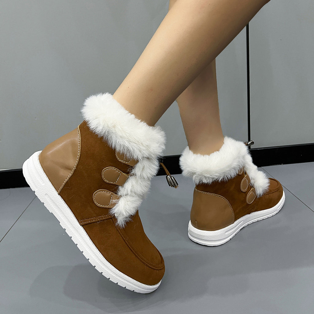 Sarah Express Fleece Lined Suede Winter Snow Boots