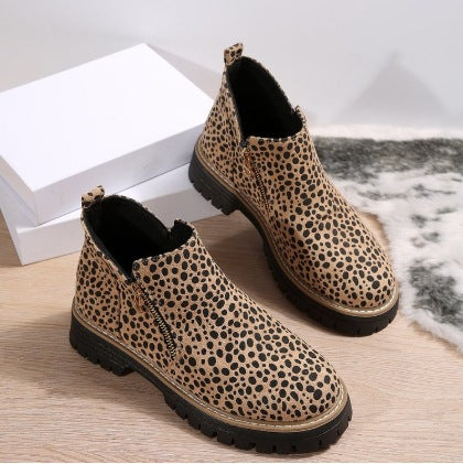 Sarah Express Suede Ankle Boots With Side Zipper