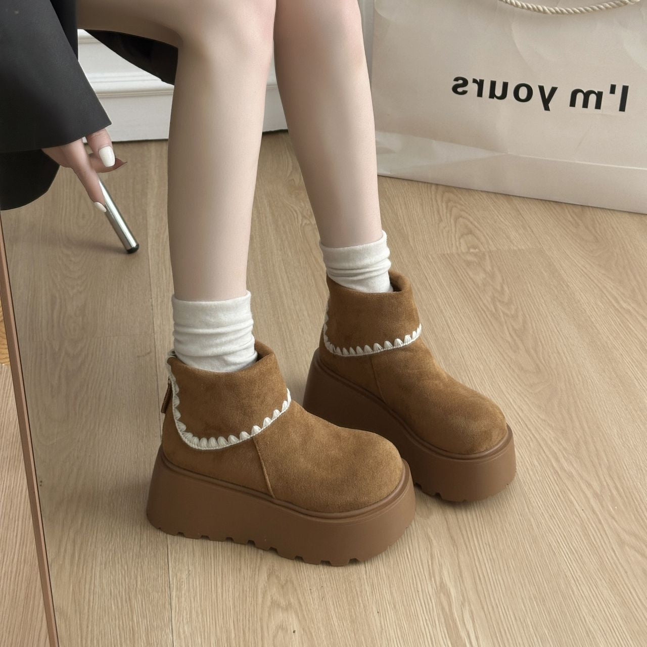 Sarah Express Retro Height-Boosting Women's Winter Snow Boots