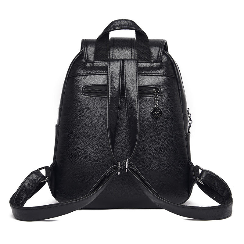 Sarah Express Fashion Soft Leather Casual Backpack