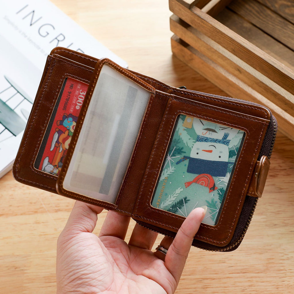 Sarah Express Men's First Layer Leather Short Wallet
