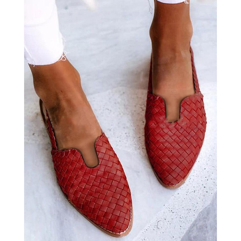 Sarah Express Pointed Toe Knit Slip-On Sandals