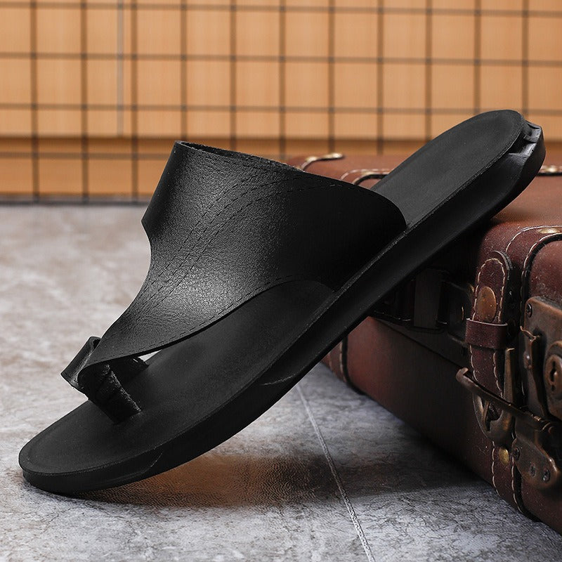 Sarah Express Men's Casual Microfiber Toe Post Sandals
