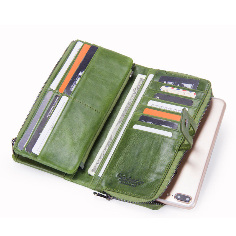 Sarah Express Leather Zip Around Long Wallet