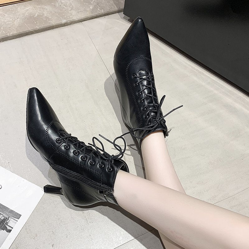 Sarah Express Pointed-Toe Stiletto Ankle Boots
