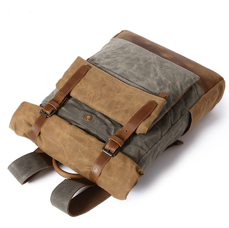 Sarah Express Retro Canvas Roll Top Backpack