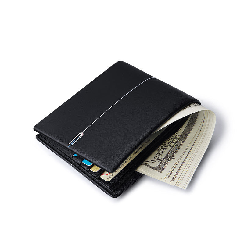 Sarah Express Men's Business Cowhide Leather Wallet