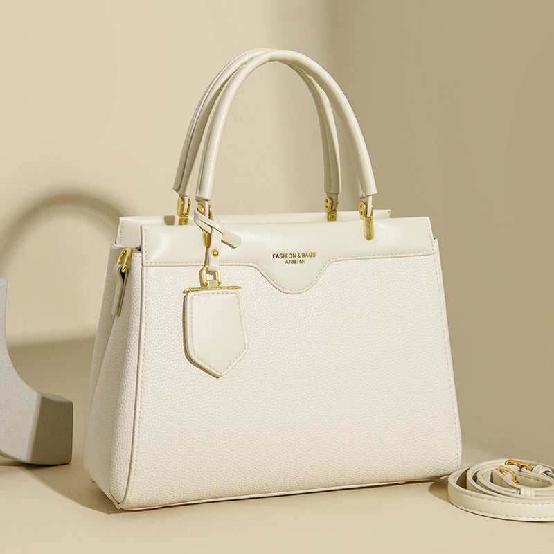 Sarah Express Elegant Patchwork PU Leather Shoulder Tote