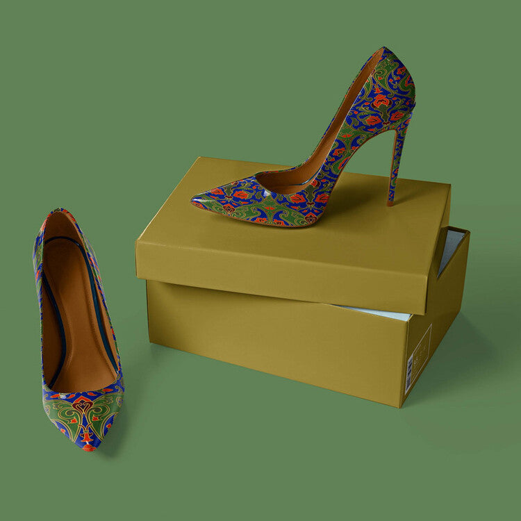 Sarah Express Floral Pointed Toe Stiletto Heels