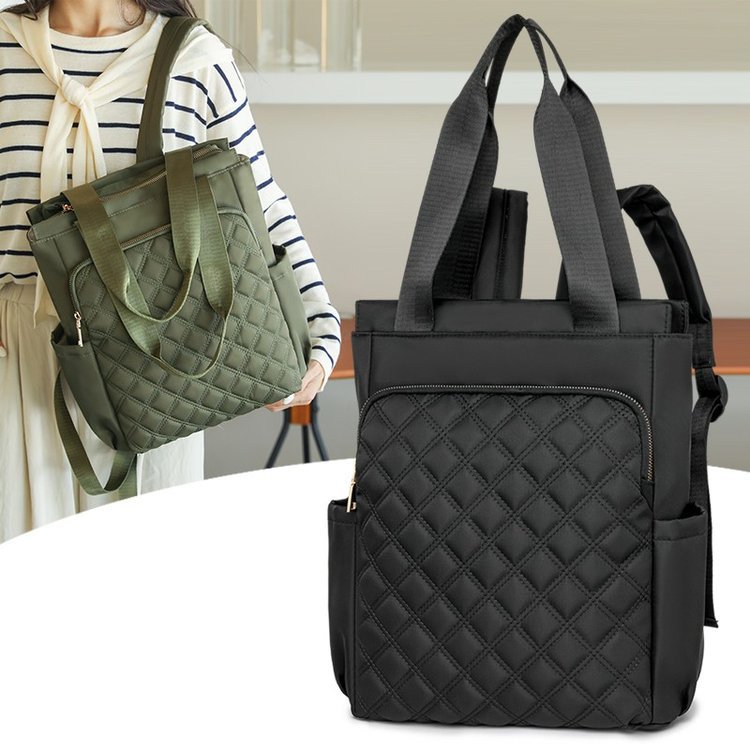 Sarah Express Embroidered Diamond Pattern Oxford Cloth Backpack