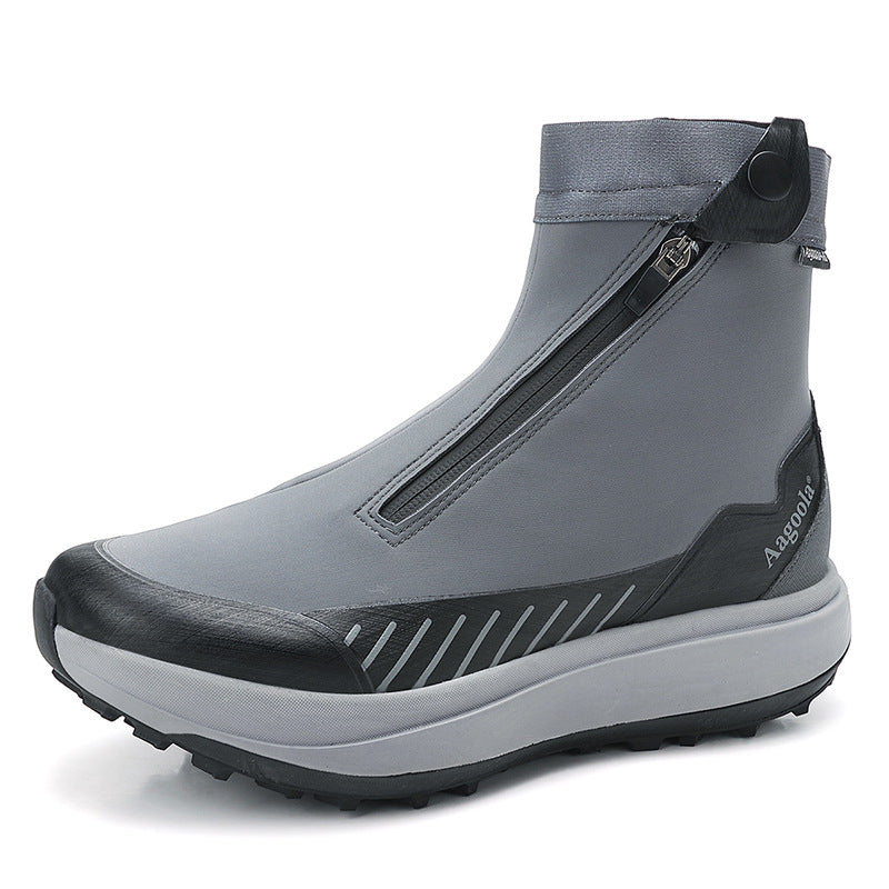 Sarah Express Men's High-Top Waterproof Hiking Boots Gray