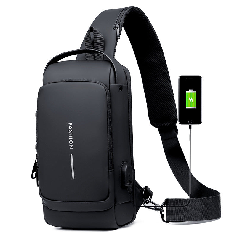 Sarah Express Anti-Theft Password Lock Travel Chest Bag Black
