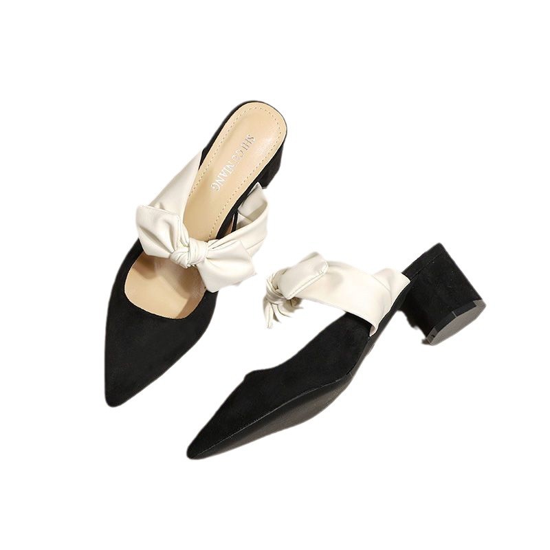 French Style Pointed Toe Block Heels – pointed toe and heel profile alternate view 5