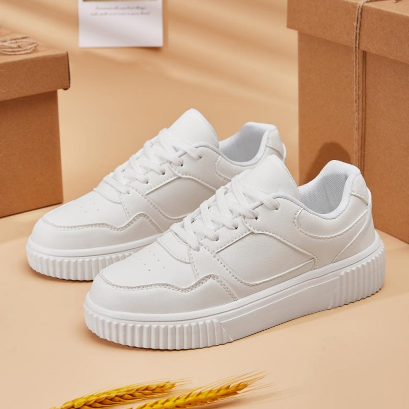 Sarah Express Solid Color Casual Low Top Sneakers