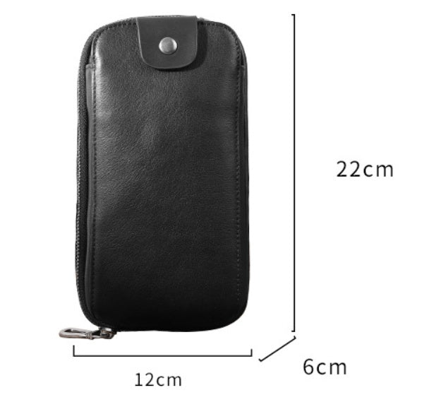 Sarah Express Leather Multi-Functional Small Crossbody Bag Phantom black