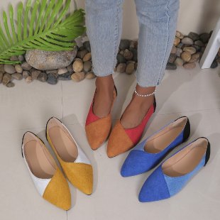 Sarah Express Pointed Toe Slip-On Breathable Fabric Flats