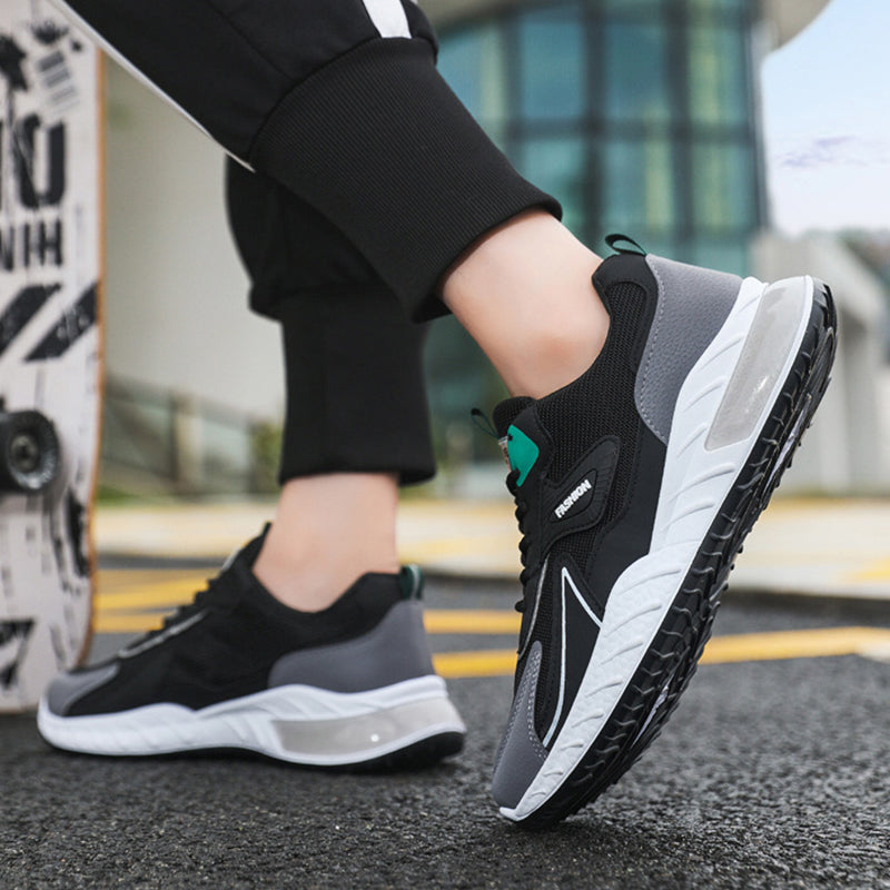 Sarah Express Color-blocked Breathable Mesh Lace-Up Sneakers