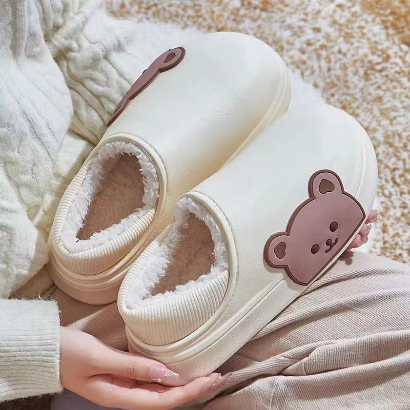 Sarah Express Fluffy Bear Indoor House Slippers