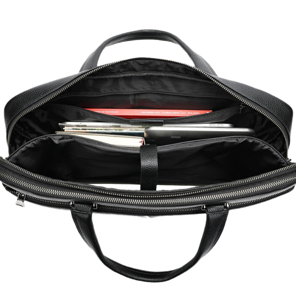 Sarah Express Structured Leather Laptop Briefcase for Business