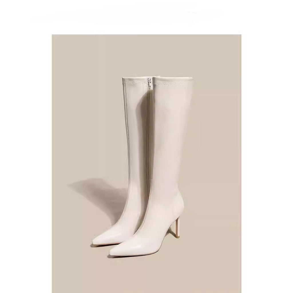 Sarah Express Solid Color Stiletto Over-the-Knee Boots