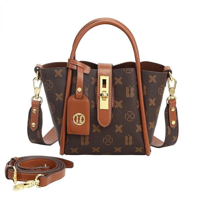 Sarah Express Patterned Bucket Messenger Bag with Handles