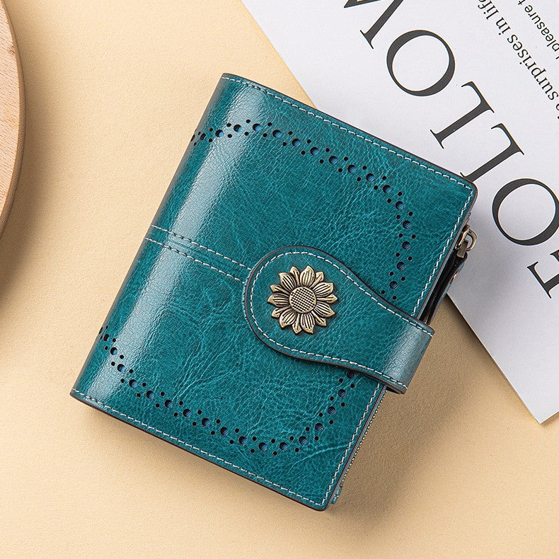 Sarah Express RFID Blocking Genuine Leather Card Wallet