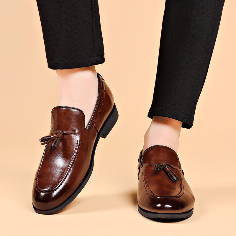 Sarah Express Men's Tassel Pointed Toe Business Loafers