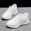 Sarah Express Women's Mesh Height Increasing Summer Sneakers White