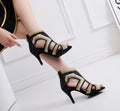 Sarah Express Rhinestone Embellished Latin Dance Heels Black