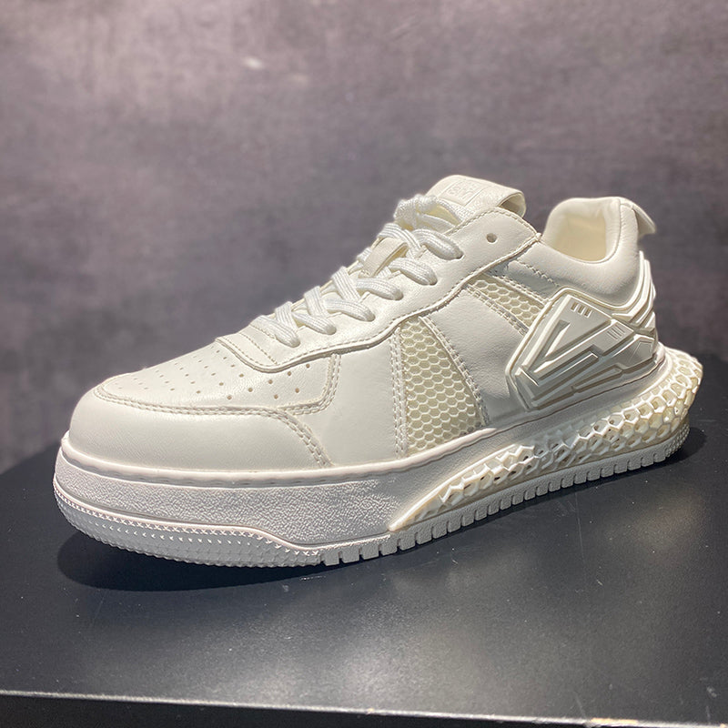 Sarah Express Men's Breathable Leather Casual Sneakers