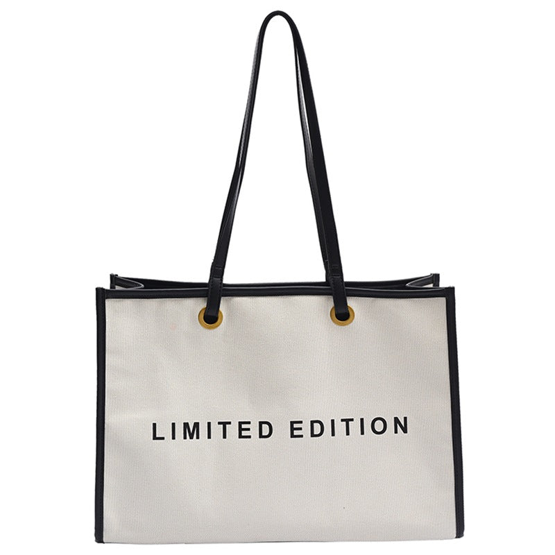 Sarah Express Large Canvas Tote Bag with Zipper