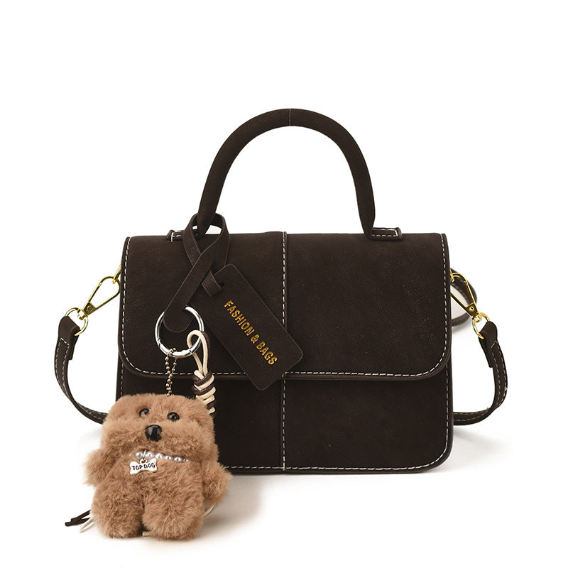 Sarah Express Matte Square Crossbody Bag with Pendant