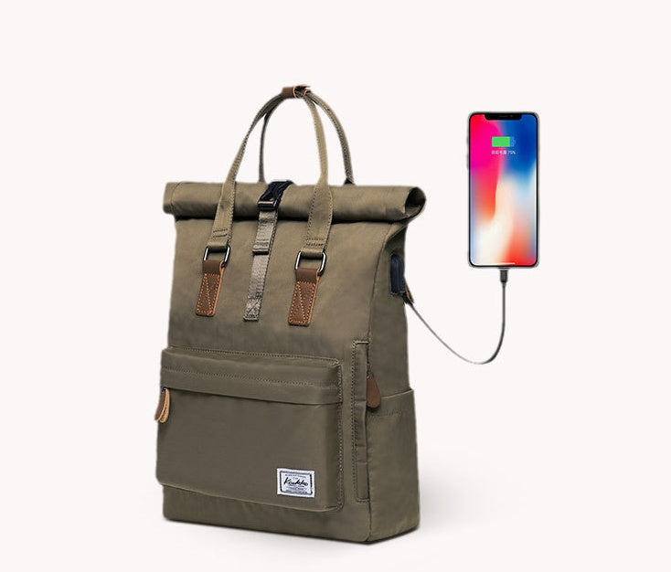 Sarah Express Casual Roll-Top Everyday Commuter Backpack