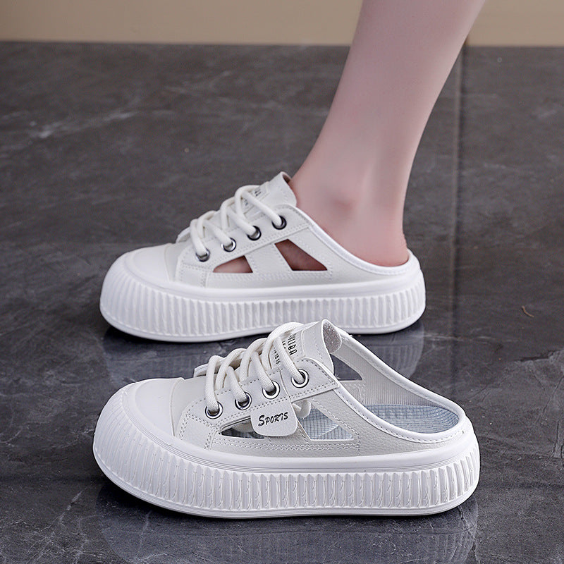 Sarah Express Women's Breathable Cutout Platform Slide Sneakers