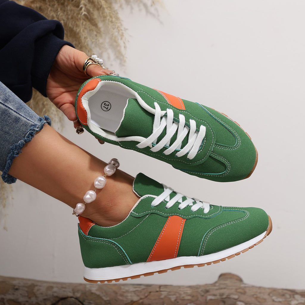 Sarah Express Color-Block Lace-Up Platform Sneakers