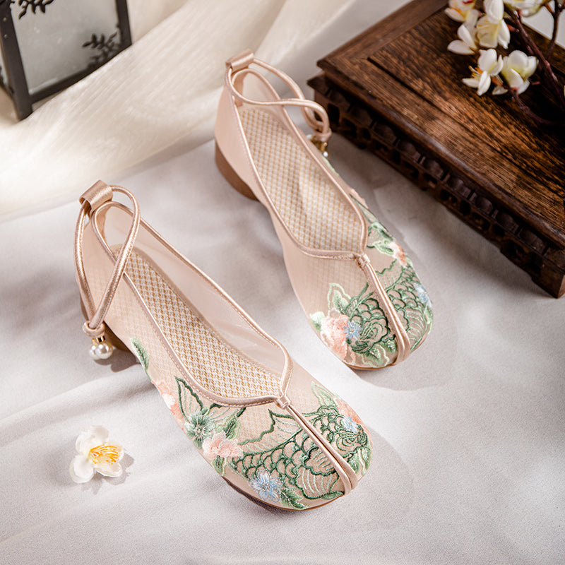 Sarah Express Embroidered Mesh Flat Loafers