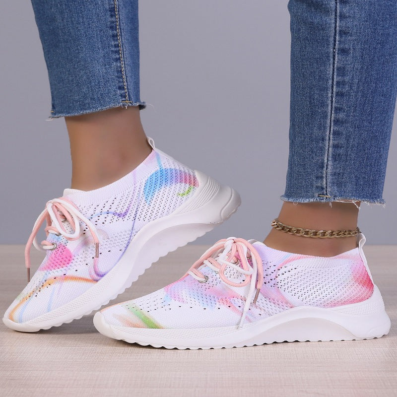 Sarah Express Colorful Graffiti Print Women's Sneakers