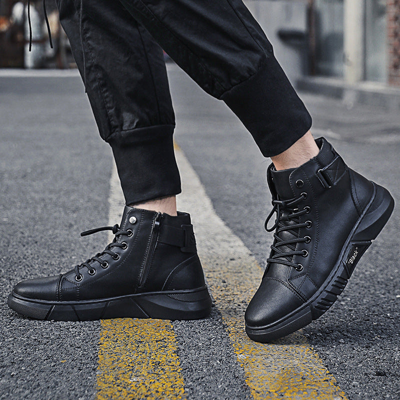 Sarah Express Men's High-Top Leather Martin Boots