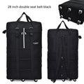 Sarah Express Foldable Rolling Travel Luggage Bag Black B