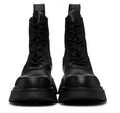 Sarah Express Men's Leather Thick Sole Martin Boots Black