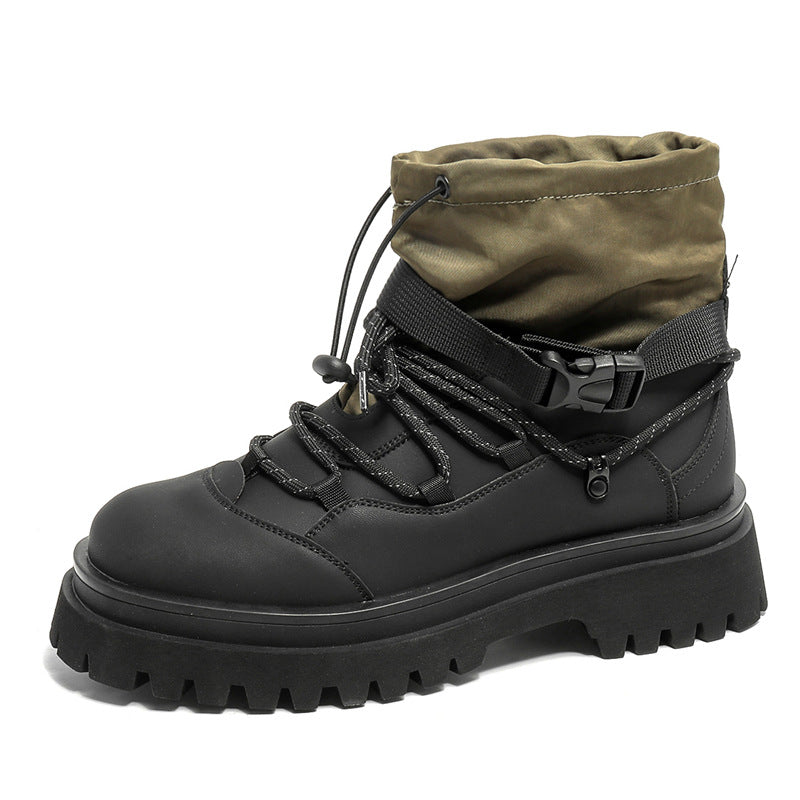 Sarah Express Mid Top Canvas Mountaineering Boots Green